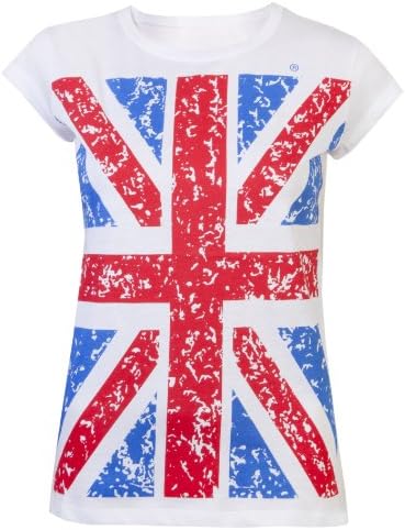 Womens Tops Ladies T Shirts Union Jack Royalty Queens Jubilee Tee Shirts GB Flag London Souvenir