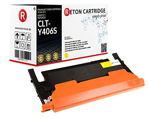 Original Reton Toner, kompatibel, nach ( ISO-Norm 19798 ) ersetzt CLT-Y406S für Samsung CLP-360 CLP-365 CLP-365W CLX-3300 CLX-3305 CLX-3305FN CLX-3305FW CLX-3305W Xpress C410W Xpress C460FW C460W