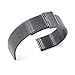 Price comparison product image Creation® Stainless Steel Bracelet Strap Watch Mesh Replacement Band 18 20 22 24 mm ( 18mm, black)