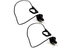 Buaak 2pcs Parcel Shelf String Clips, Car Rear Parcel Shelf Strap, Car Boot String, for Vauxhall Corsa D Corsa E 5 Car Accessories and for Vauxhall Corsa Interior Decoration 13367836 (Black)