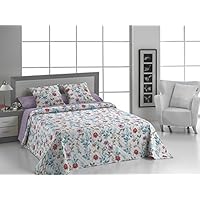 Mora Dara Colcha, Poliéster, Lila, Individual, 200x270x3 cm