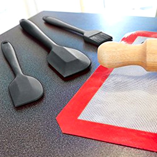 RUVALINO 4pcs Teigschaber aus Silikon (schwarz/ black) - 3