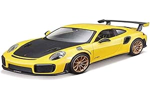 MAISTO LAMBORGIHINI Maisto- 1:24 Assembly Line Porsche Kit de Metal para Puerta 911 GT2 RS, Color Amarillo (39523-00000045)