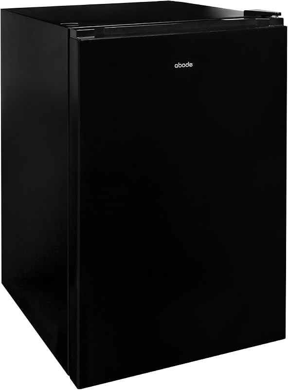 Abode Under Counter Fridge 50cm Wide Freestanding Black 114 Litre Removeable Glass Shelves & Drawer, Adjustable Feet & Reversible Door A85UCLF504E1B (New 2025 Model, Black)