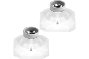 RTDHO 2Pcs E27 Light Bulb Socket Holder,ES Lamp Holder Base Edison Screw E27 Wall Socket Square Ceramic Lamp Base for LED Bulbs up to 60W 220-250V AC Energy Saving Lamps Ceiling Light Fitting White