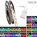 Produktbild LED Streifen, GLISTENY LED Strip Licht Streifen Band Leiste TV-Hintergrundbeleuchtung RGB 5050 SMD Lichtschlauch Wasserdicht IP65 Dekorative Flexible Lichter Schnur DC4.5V + Battery Box 100cm