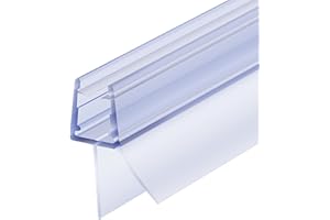 SVNR Shower Screen Seal Strip, Shower Door Seal Strip, Waterproof Bathroom Sealant Strip for Shower Screens and Doors, Durable and Flexible, Easy to Install (T2 Clear, 4-6mm 100cm)