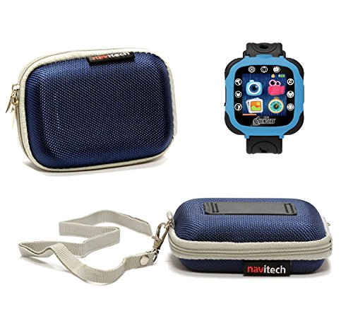 Navitech blaue wasserdichte harte Kamera Kasten Abdeckung für Lexibook The Avengers Watch Camera