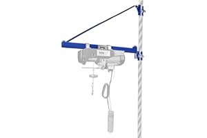 MSW Motor Technics Schwenkarm Wandhalterung für Selwinde Seilzug PROFRAME 1000 (1.000 kg Tragkraft, 750 mm Ausleger, für 40-50 mm Stangen geeignet, inkl. Montagezubehör)