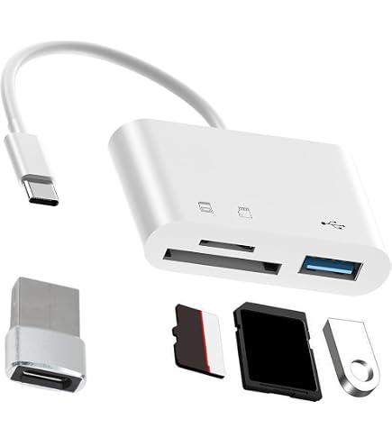 Lecteur De Carte SD 4 En 1 Universel - Ports Multiples Pour Phone, Android, Caméra