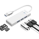 Orico USB 3.0 to 3.0 TF SD Kart Okuyucu 3 Portlu USB 3.0 &Ccedil;oklayıcı Adapt&ouml;r Beyaz