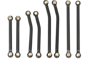 ZLIT Lenkstange Chassis Link für Traxxas 1/18 TRX-4M RC Auto, 8 Stück Aluminium High Clearance Links Set Lenkstange Spuren Upgrades Teil (schwarz)