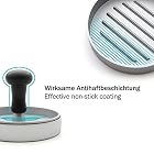 GOURMEO® Burgerpresse aus Aluguss mit Antihaftbeschichtung + 30 Blatt Antihaftpapier – Bild 2