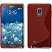 Produktbild PhoneNatic Case für Samsung Galaxy Note Edge Hülle Silikon rot S-Style Cover Galaxy Note Edge Tasche + 2 Schutzfolien