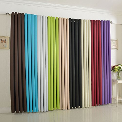 Verdunklungsgardine blickdicht, 2 Stück 245×140 (HxB), Lila Ösen Thermo Vorhang Gardine Verdunklungsvorhang Blackout, 206000 - 2