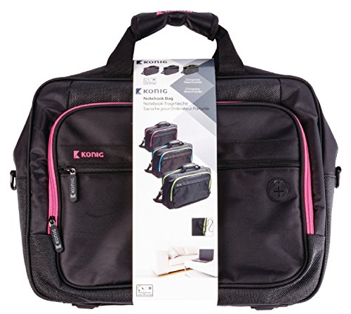 König CSNBB300PI Notebook-Tragetasche, Schwarz/Rosa - 4