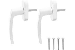 2 st aluminiumfönsterhandtag - nyckellös fönsterhandtag, balkonghandtag, säkerhetshandtag, terrassdörrhandtag, monteringsskru