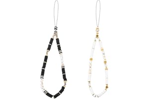 Focenat 2 pièces Chaîne de Téléphone Portable, Lanière de Téléphone Universelle, Dragonne de Téléphone de Bohème, Charme de Téléphone pour Tablette, Telephone, Porte-Clés, Caméra, Cartes d'Identité