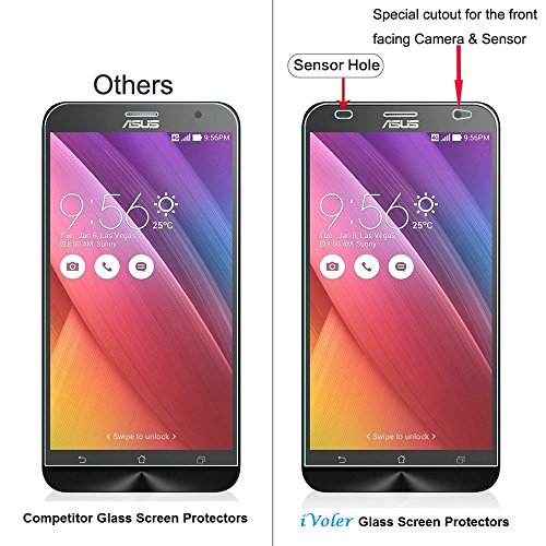  2 Pack  ASUS ZenFone 2 Ze550ml Ze551ml Protector de Pantalla  iVoler ASUS ZenFone 2 Ze550ml Ze551ml Vidrio Templado Protector de Pantalla Empaquetado al por Menor para ASUS ZenFone 2 Ze550ml Ze551ml 5 5  -Dureza de Grado 9H  Espesor 0 20 mm  2 5D Round Edge- Ultra-trasparente   Anti-golpe   Ajuste Perfecto   No hay Burbujas - Garant  a Incondicional de 18 Meses