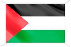 LA FÁBRICA DE INVENTOS Bandera Palestina - Banderas del Mundo para Interior y Exterior - Banderas de Comunidades, Países - 144x93 cm
