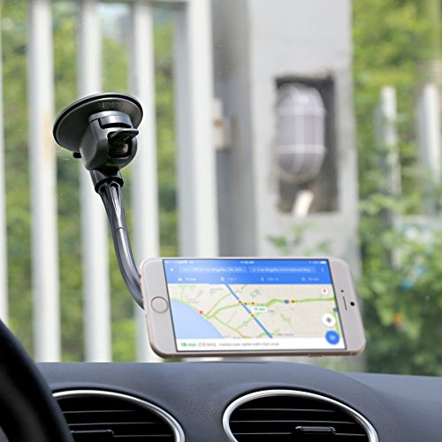 iKross Supporto Auto Magnetico, 2-in-1 Supporto da Portabicchiere e Parabrezza per Cellulare Smartphone â€“ Braccio Lungo Singolo