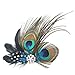 Tinksky Peacock Feather Decor Hair Clip Hair Pin Hair Accessories