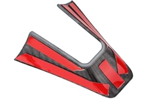 OKBY Decorazione del Volante - Decorazione del Volante in Fibra di Carbonio Decorazione della Cornice della Copertura Adatta per Alfa Romeo Giulia 17-19