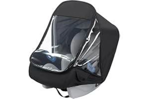 FOGUN Car Seat Rain Covers for Babies All-Weather Infant Car Seat Cover Ventillated Clear Car Seat Weather Shield Easy Access