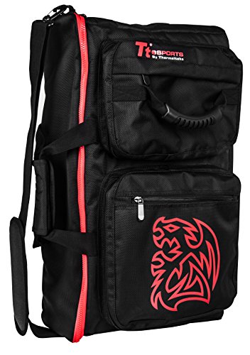 TT Esports Battle Dragon Backpack - Mochila para Gaming, Colour Negro/Rojo