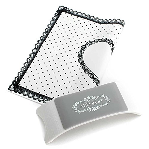 1 Set Pro Nail Art Silicone Plastic Hand Pillow and Silicone Pad Foldable Washable Table Mat Silicone Hand Rest (white)
