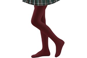 Smivibe Girls Tights Plain School Tights Kids Footed Ballet Dance Pantyhose Soft Microfiber 2-13 Years