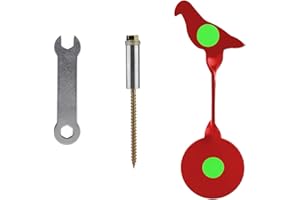 ‎TITA-DONG Kleine Spinner-Luftgewehr-Zielscheibe, 3 Mm Verschraubte Stahl-Vogel-BB-Luftgewehr-Ziel-Schleuder-Zielscheibe, Metall-Luftgewehr-Hängeziel-Plinking-Zielscheibe für das Schießen Im Freien,(Rot)