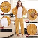 JT-Amigo Damen Herren Tier Kostüm Pyjama Jumpsuit Schlafanzug Overall, Bär Kostüm, Gr. M - 