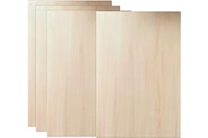 AYWFEY Lot de 4 feuilles de bois de balsa - 1.5 x 300 x 200 mm - Panneaux rectangulaires en bois de balsa pour bricolage, travaux manuels, coupe, peinture, maison, avion, bateau, bricolage