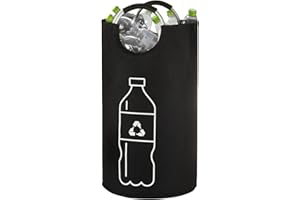 CHENGCKJ Bac de collecte de bouteilles consignées - Panier à linge pliable - 82 l - Grand bac de rangement avec poignées - Étanche - Pour tri de linge, bouteilles consignées
