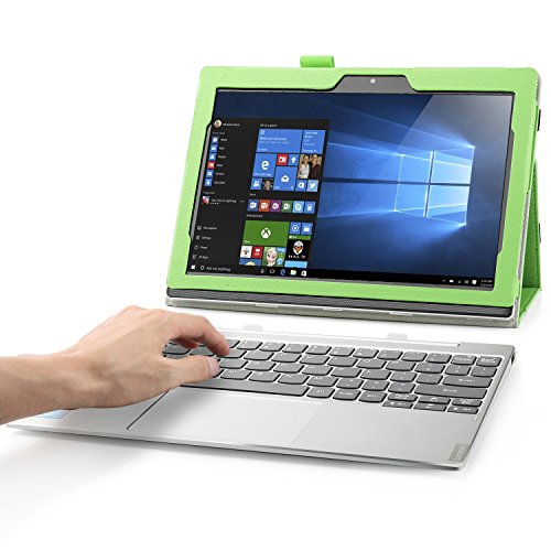 Lenovo Miix 320 hülle, IVSO hochwertiges PU Leder Etui hülle Tasche Case – mit Standfunktion, super 360° Anti-Wrestling, ist für Lenovo Miix 320 Tablet-PC perfekt geeignet (Für Lenovo Miix 320, Grün) - 2
