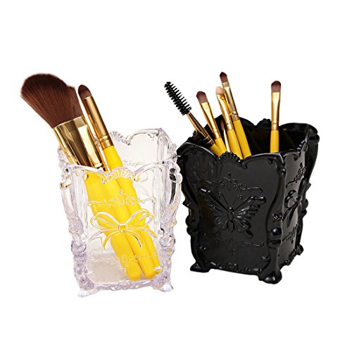 KINGSO Acrylic Clear Container Makeup Case Cosmetic Storage Holder Organizer