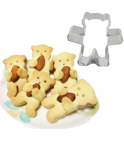 BekkiB Teddy-Ausstecher Aus Edelstahl – Ca. 6 X 5 Cm, Spülmaschinengeeignet Für Plätzchen & Deko