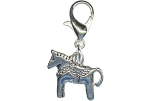 Miniblings Dala Horse Charm Pendant Dalahäst Sweden Swedish Silver