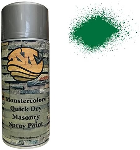 Monstercolors Quick Dry Masonry Spray Paint Hard Wearing Fast Drying Interior Exterior High Gloss Paint 400ML Can Size (Mint Green RAL 6029)