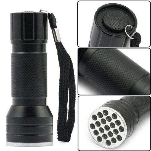 FoxFix UV Flashlight Leuchte / Prüfgerät /Taschenlampe, 21 LED, 395nm - 7