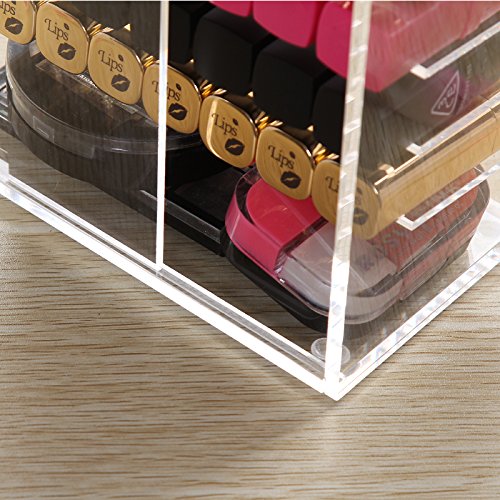 Lippenstiftständer für ca. 60 Lippenstifte Nagellackständer Mascaraständer Kosmetikständer Kosmetikaufbewahrung Lippenstifthalter Ständer Acrylständer Aufbewahrungsbox von der Marke MyBeautyworld24 - 8
