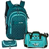 4you schulrucksack testbericht SPORTTASCHE farblich passend zum Rucksack: Praktische Großraumöffnung mit Rundbogenreißverschluss, abnehmbarer verstellbarer Trageriemen, 2 Seitentaschen, 2 Vortaschen, rückseitig eine kleine verdeckte Tasche für Namensschild, Stellfüße zum Schutz vor Nässe und Schmutz, Größe: 42 x 25 x 21 cm