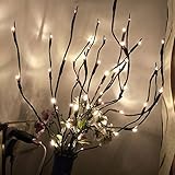 decoracion con ramas de arboles para navidad Funciona con pilas para un uso seguro y fácil, funciona con 2 pilas AA (no incluidas), voltaje de entrada de 3 V, completamente seguro para su funcionamiento.