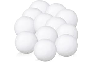 UNOLIGA Künstliche Schneebälle, Indoor Schneeballschlacht, 12pcs 7cm Weiß Schneebälle für Weihnachtsdeko Winterdeko