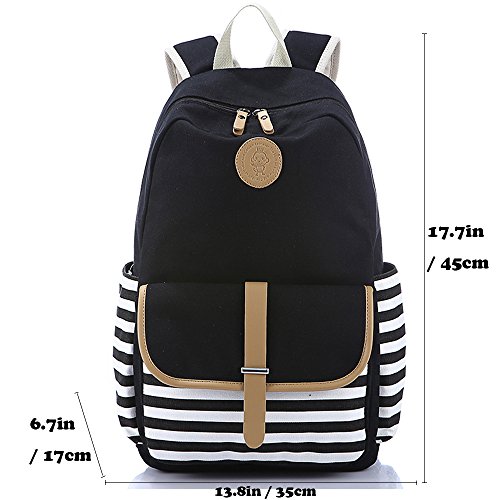 SymbolLife Rucksack damen Teenager Gro   Schulrucksack Casual Daypack Reisetasche mit M  ppchen f  r Universit  t Outdoor Freizeit 35 X 45 X 17 cm  Sc