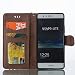 Huawei P9 Lite Case,Huawei P9 Lite Wallet Case,Leeook Retro Elegant Pretty Creative Borwn Embossing Love Heart Butterfly Flower Flip PU Leather Fold Wallet Pouch Case with Strap Stand Credit Card ID Cash Holders Book Style Stand Function Magnetic Closure Case Cover for Huawei P9 Lite + 1x Black Stylus