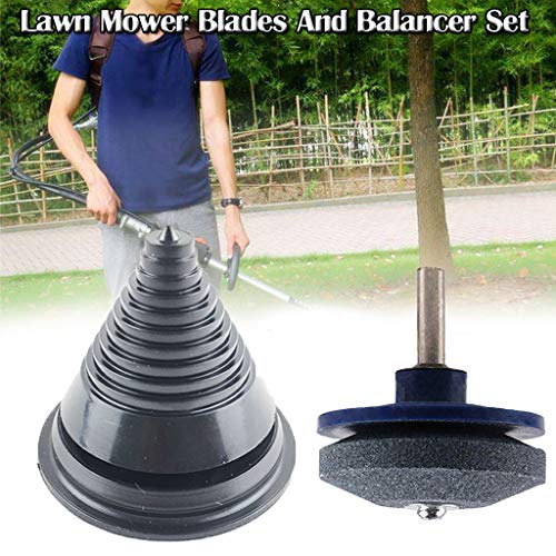 Saingace Affûteuse de Lames Multifonctions,Equilibrage et Affutage,pour tondeuses rotatives, pelles, houes, Taille-Bordures, hâches et Autres Outils de Jardinage,Noir (1xEquilibrage et Affutage kit)