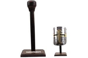 THOR INSTRUMENTS Soporte de casco de madera para disfraz medieval rústico, vintage, decoración del hogar