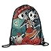 Produktbild gthytjhv Sugar Flower Skull Cute Teens Rucksack mit Kordelzug Capacity String Bags College Sugar Flower Skull 274 Lightweight Unique 16.9x14.2